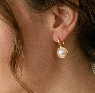 Pendientes Vintage Oro Perla