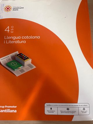 Llibre llengua catalana i lliteratura 4 eso