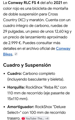 Bicicleta Conway RLC FS 4 Doble Suspensión Talla M