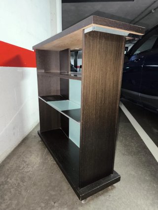 Mueble bar wengue con cristal