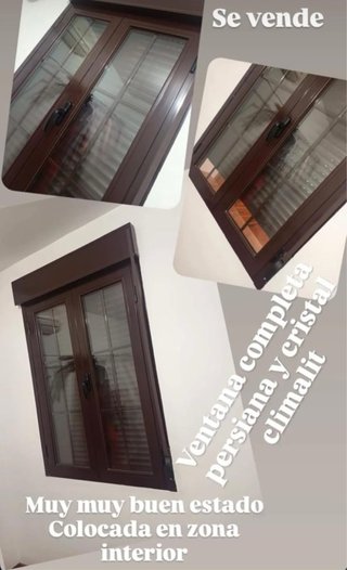 Ventana con persiana y cristal Climalit