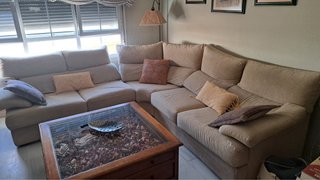 Sofá de gran tamaño rinconera beige (1,90x1,90)