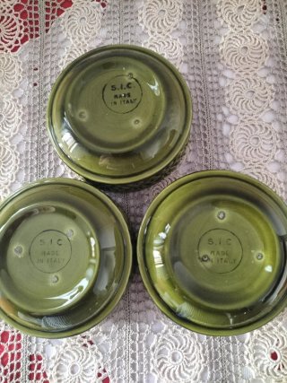 Set 3 ciotole ceramica S.I.C vintage anni 70