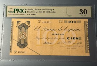 Billete 100 Pesetas España 1936-37
