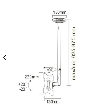 Soporte de techo para TV Maclean