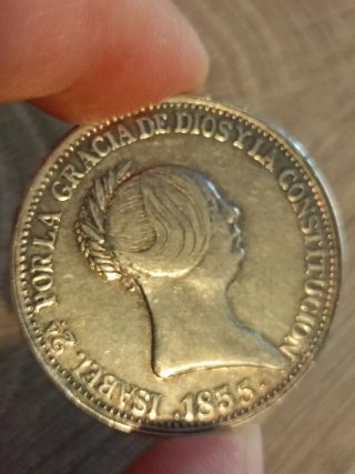Lote 2 Monedas Isabel II Réplicas 1855-1860