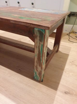 Mesa centro madera mango multicolor