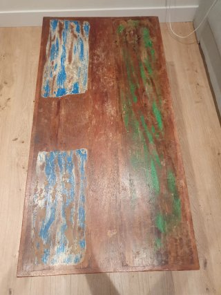 Mesa centro madera mango multicolor