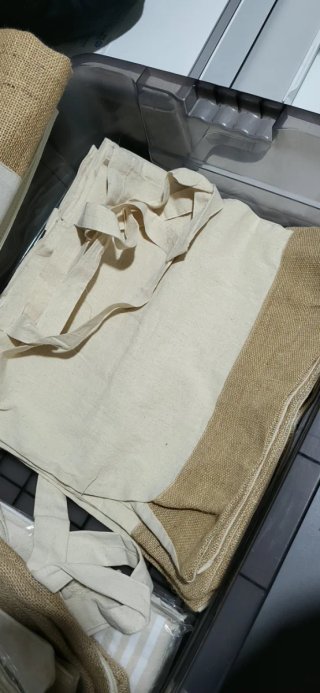 Bolsos Yute y Algodón Beige/Marrón