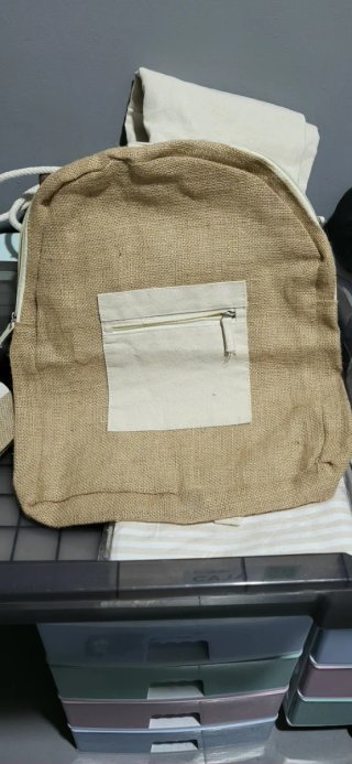Bolsos Yute y Algodón Beige/Marrón