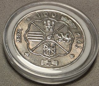 Moneda 100 Pesetas 1966 Plata