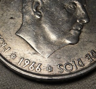 Moneda 100 Pesetas 1966 Plata