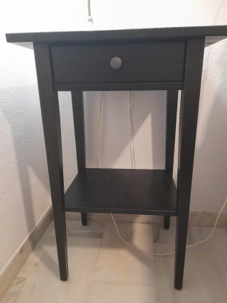2 Mesitas de Noche Madera Negra
