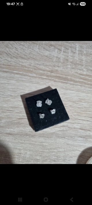 Pendientes Tous Oso Negro y Plata