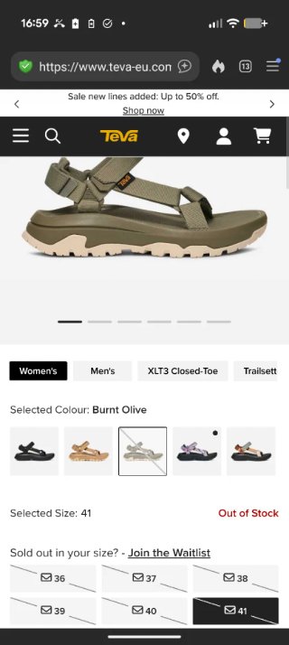 Sandalias Teva Hurticane Xlt3 verde oliva - T41