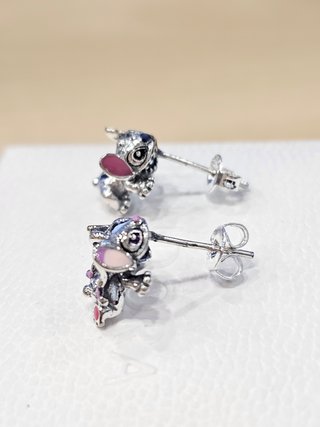 Pendientes Pandora Stitch Disney Plata