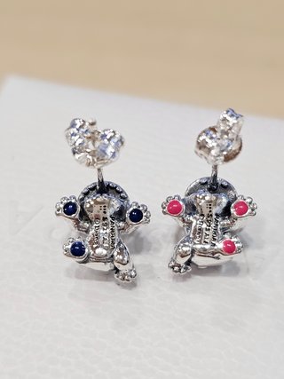 Pendientes Pandora Stitch Disney Plata