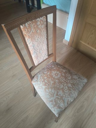 6 Sillas de Comedor Tapizadas Madera.