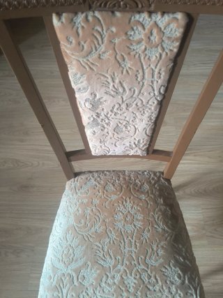 6 Sillas de Comedor Tapizadas Madera.