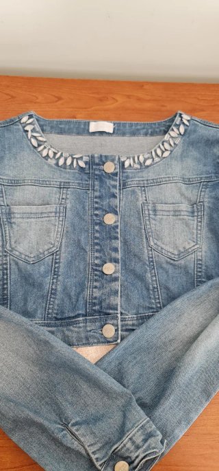 Giacca corta in denim Bianca Brandi