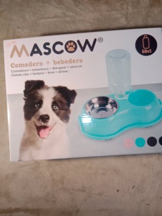 Comedero Bebedero Perro Gato Mascow azul ¡CHOLLO!