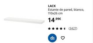Baldas Ikea LACK Blanca x2
