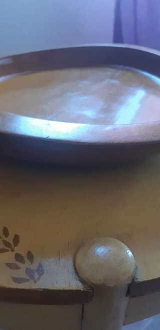 Bandeja de madera maciza artesanal