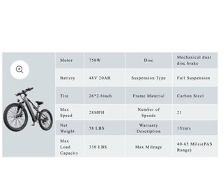 Bicicleta Eléctrica Torque XT90 Todoterreno 750W