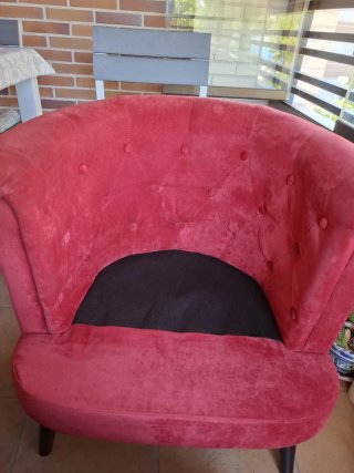Sillón burdeos terciopelo