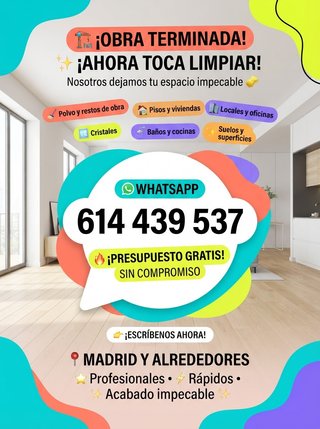 LIMPIEZA DE FIN DE OBRAS