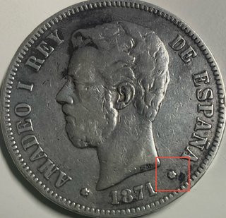 ºoO 5 pesetas Amadeo I 1871 - plata - DEM - ES