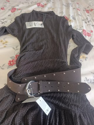 Vestido Zara asimétrico negro talla S