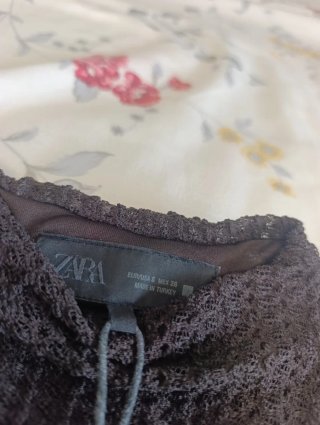 Vestido Zara asimétrico negro talla S