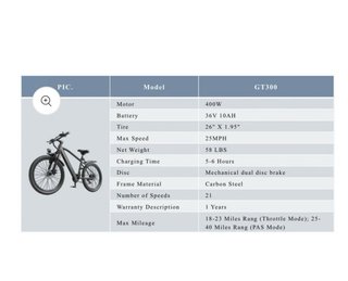 Bicicleta Eléctrica Odyssey GT300 400W