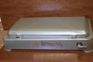 Hornillo gas butano 2 fuegos con tapa