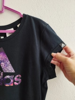 Camiseta negra Adidas "Exclusiva" - Talla S