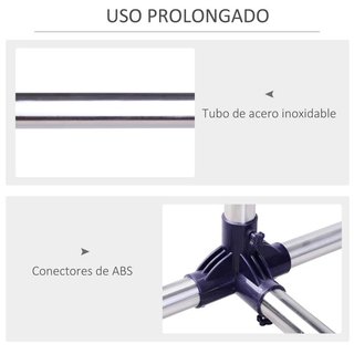 Perchero Ropa con Ruedas Alto y Largo Regulable