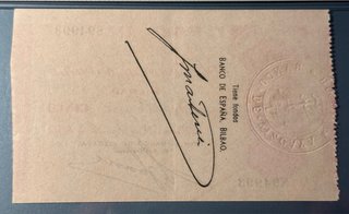 5 Pesetas 1936 Banco de Vizcaya