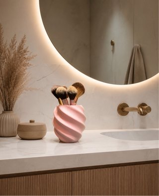 Organizador decorativo de diseño , flores, brochas