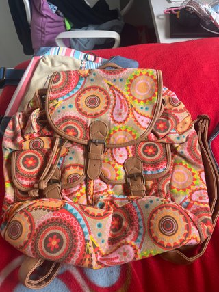 Mochila estilo boho multicolor
