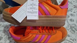 Zapatillas Adidas Gazelle Bold Nuevas Naranja Rosa
