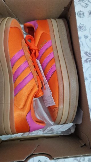 Zapatillas Adidas Gazelle Bold Nuevas Naranja Rosa