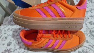 Zapatillas Adidas Gazelle Bold Nuevas Naranja Rosa