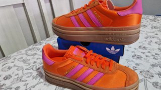 Zapatillas Adidas Gazelle Bold Nuevas Naranja Rosa