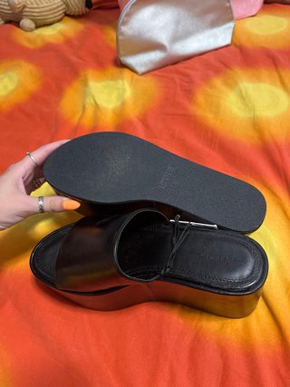 Sandalias Plataforma Bershka Talla 37 Negras