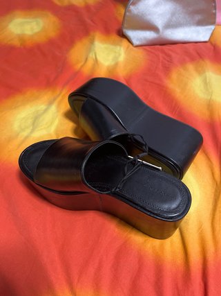 Sandalias Plataforma Bershka Talla 37 Negras