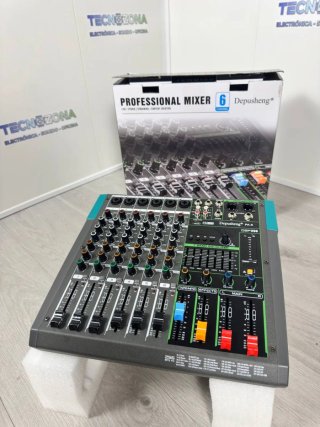 Mesa DJ Mixer Depusheng 6 Canales