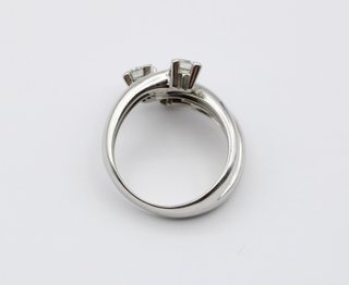 Anillo Oro Blanco 18kt Diamantes