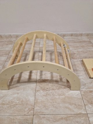 Balancín Rampa Escalada Madera Aldi