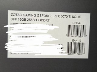 Tarjeta Gráfica Zotac RTX 5070 Ti